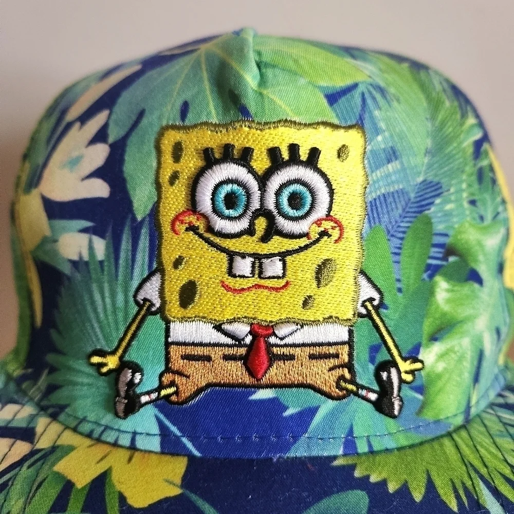 Nickelodeon SpongeBob Squarepants Tropical Blue Green Baseball Hat Cap